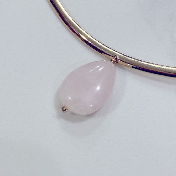 NWOT Vera Bradley semi precious collar necklace gold tone and pink stone sale - Picture 2 of 5